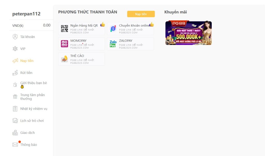 Hướng Dẫn Nạp Tiền Vào Bóng 88 Năm 2025 phương thức MOMO Hướng Dẫn Nạp Tiền Vào Bóng 88 Năm 2025 phương thức MOMO