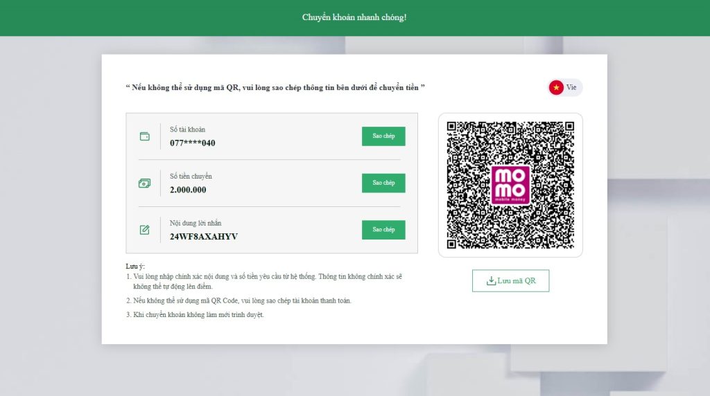 Hướng Dẫn Nạp Tiền Vào Bóng 88 Năm 2025 quét QR nhanh chóng Hướng Dẫn Nạp Tiền Vào Bóng 88 Năm 2025 quét QR nhanh chóng